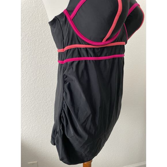 Cacique Swim Tankini Bikini Top Multicolor Color Block Swimwear - Picture 6 of 12